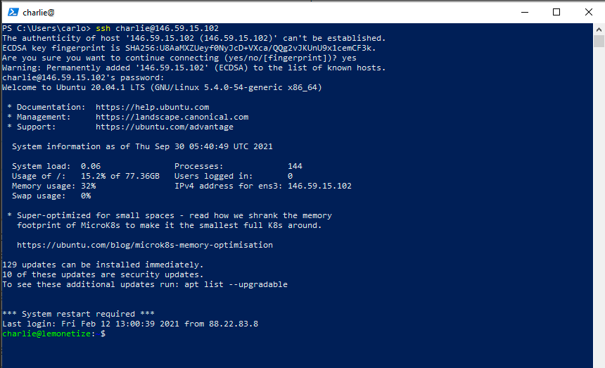 ssh con powershell